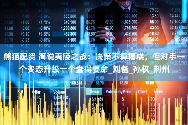 熊猫配资 简说夷陵之战：决策不算糟糕，但对手一个变态升级一个蠢得要命_刘备_孙权_荆州